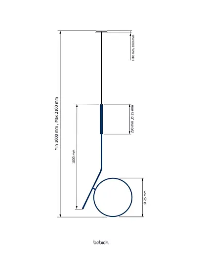 Підвісний стельовий світильник Babich Studio Moonlight L Black (Ral 9005) - фото 5