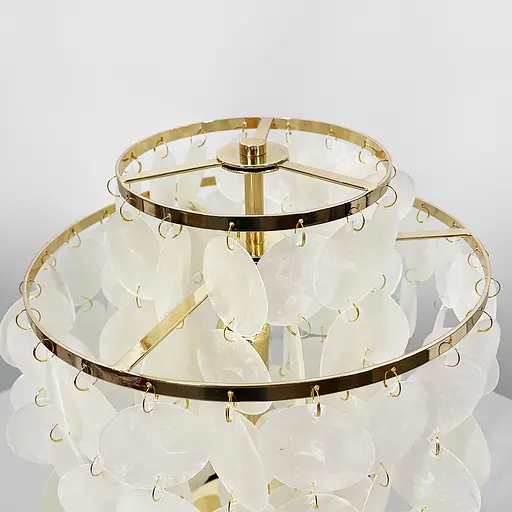 Золота настільна лампа ATHELIA із перламутровими пластинами | Арт. T 1537 GD | Line F - фото 2