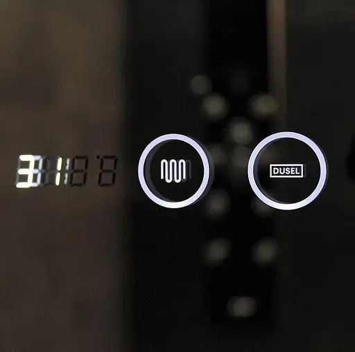 Дзеркало Dusel DE-M3011 75x120 см Сенсорне включення + підігрів + годинник / темп, Білий - фото 3