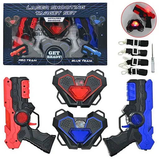 Лазерные пистолеты с светящимися мишенями 9803-6, звук, подсветка, в коробке (6969460410061) - фото 2