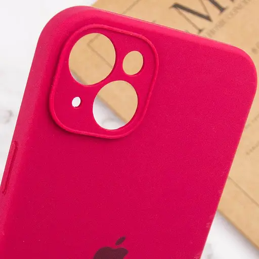 Чехол Epik Silicone Case Full Camera Protective AA для Apple iPhone 15, 6.1 Красный/Rose Red - фото 7