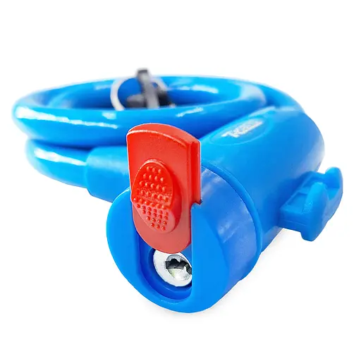 Велосипедний замок Rogtyo 12 x 1200 мм тросовий під ключ синій (G0001589) - фото 2