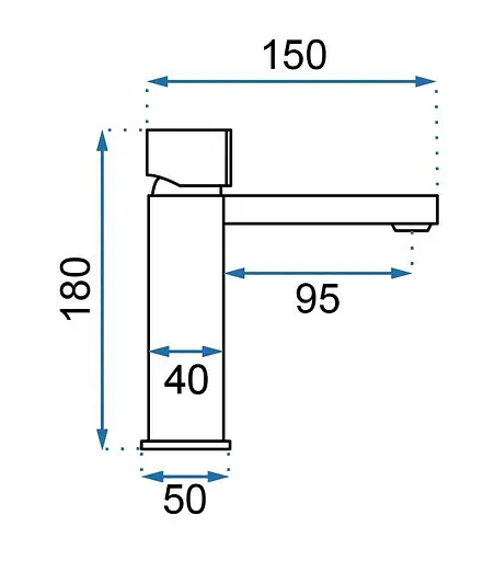 Змішувач для умивальника Rea Icon black L.gold чорний низький REA-B5680 Чорний - фото 10