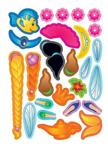 Аплікації-наліпки. Принцеси - фото 4