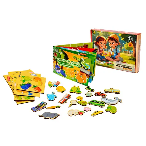 Развивающий Альбом "Головоломка на липучках" PuzzleOK Puz-22925 - фото 1