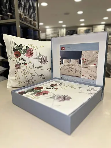 Постельное белье Kiara Ekru Ранфорс Tac pbe0051630 - фото 2