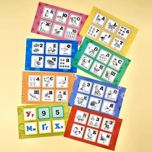 Настільна гра Лото "Абетка і цифри" (ПСД250) PSD250, 48 фішок - фото 4