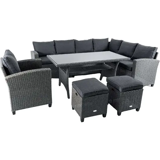 Набор садовой мебели Di Volio Rossano серый/графитовый