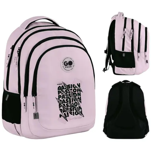 Рюкзак GoPack Teens 162L-2 Черно-розовый (GO26-162L-2) - фото 1
