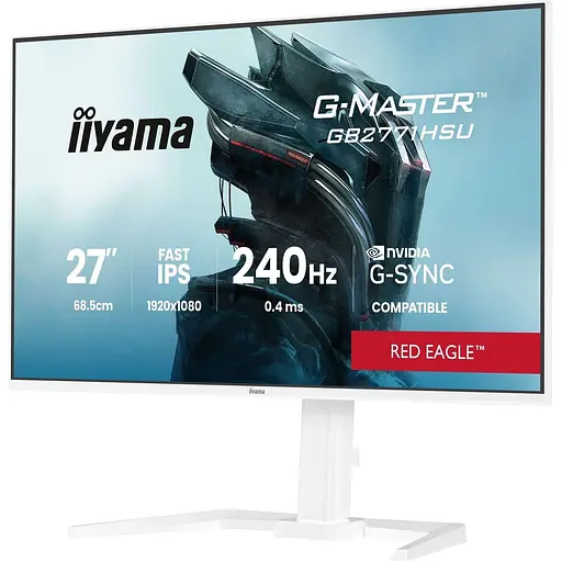 Монітор Iiyama 27" GB2771HSU-W1 White FHD IPS 240Hz (GB2771HSU-W1) - фото 2