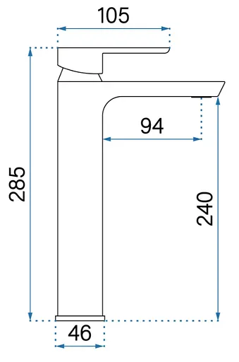 Смеситель для умывальника Rea Argus высокий black REA-B6211 Черный маовый - фото 8