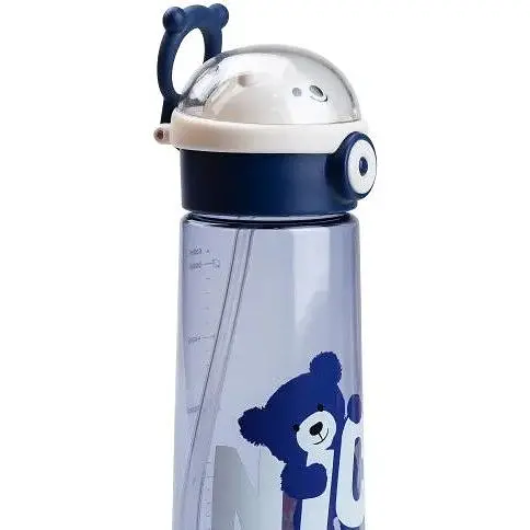 Пляшка для води Nice 620 мл із кришкою фліп топ на защіпці синя  HP17300BL - фото 6