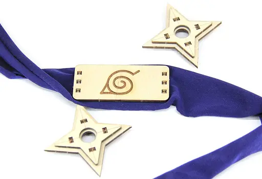 Дерев'яний конструктор "Сюрикен та повязка" 26 деталей - фото 3