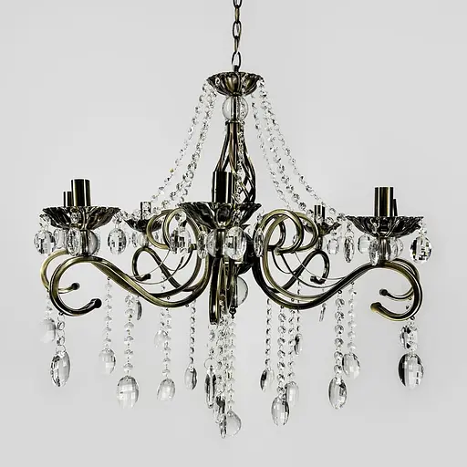 Класична люстра-підсвічник на 8 ламп у бронзовому корпусі Ø 70 см | Арт. 6071/8 AB | Line F - фото 1