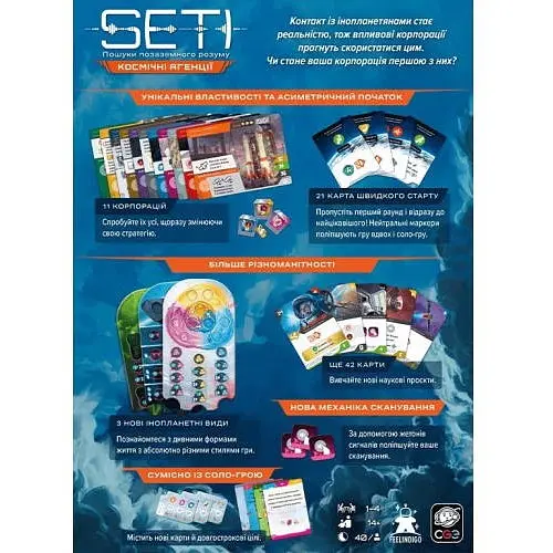 Настольная игра Feelindigo SETI: Космические агентства (SETI: Space Agencies) (укр.) (FI25082) - фото 3