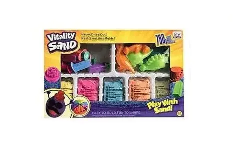 Кінетичний пісок 1903 A/D/H 750 г, 5 кольорів, 14 форм, інструменти, у коробці (6981584672026) Микс - фото 2