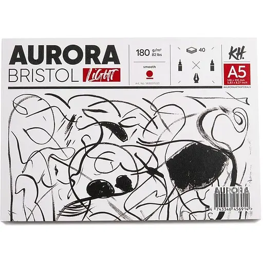 Склейка для рисунка Aurora Lanscape (Bristol) 180 г/м2 40 л белый 100% целлюлоза - фото 1