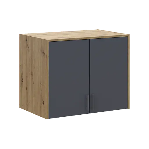 Антресоль висока Doros Ронді Дуб Артізан/Графіт 2 ДСП 82х52х65 (41516180) - фото 3