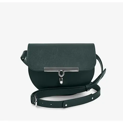 Жіноча шкіряна сумка поясна-кроссбоді Bridget зелений - фото 1