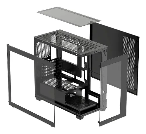Корпус Ocypus Gamma C52, Black, Mid Tower, без БЖ, для Micro ATX / Mini ITX, 1xUSB 3.0 / 2xUSB 2.0, макс. CPU - 170 мм / GPU - 425 мм, бічна та передня панель із загартованого скла (Gamma-C52-BKD000XX-GL) - фото 9