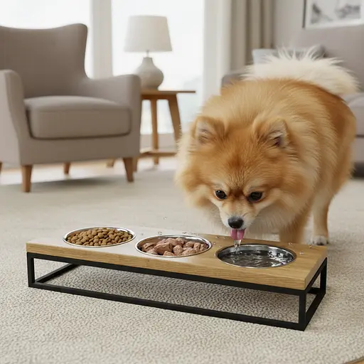 Hollky Base Bar — три миски на підставці (3 × 0,45 л) - фото 9