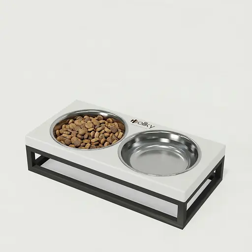 Hollky Base XS — миски на підставці для маленьких собак та котів (2 × 0,25 л)