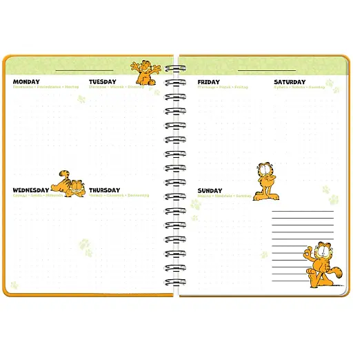 Щоденник на спіралі Kite Garfield тверда обкладинка (GF26-438) - фото 2