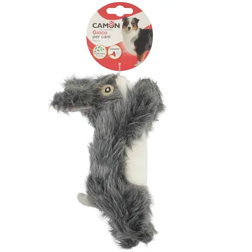 Іграшка для собак Camon білка плюшева з пищалкою та шарудінням 20 см в асортименті (AH038) - фото 2
