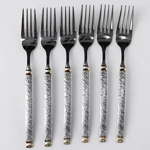 Набор столовых вилок Yiwu 6 штук из нержавеющей стали 21 см вилки кухонные столовые приборы классический стиль HP-16978-06 - фото 3