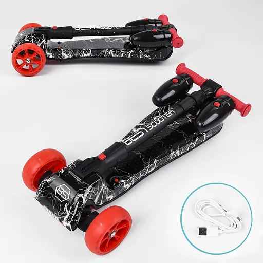 Самокат дитячий Best Scooter 60х82х64 см Чорний 000231569 - фото 3