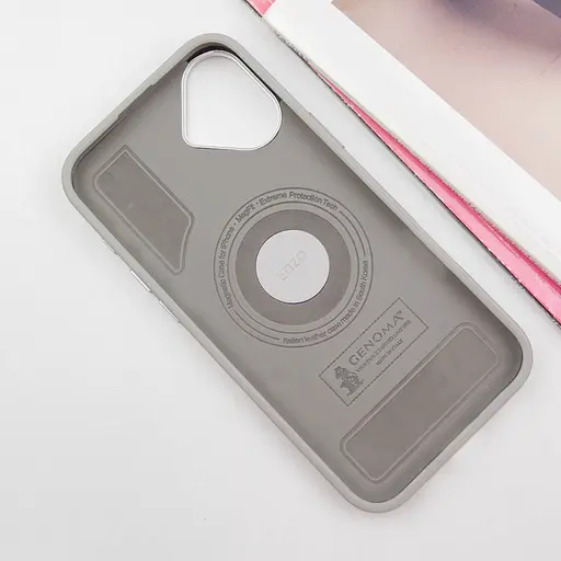 Чохол SGP PC+Leather with MagSafe для Apple iPhone 16 Plus 6.7 Grey - фото 3