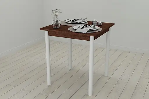 Стіл кухонний Ferrum-decor Агата 75x70x70 Білий ДСП Венге 16мм (FRD-105594)