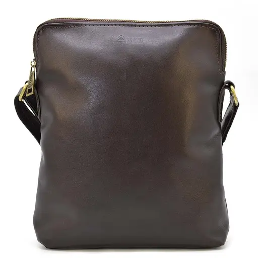 Кожаная мужская сумка через плечо TARWA 25х29х5 см sum0025768 - фото 3