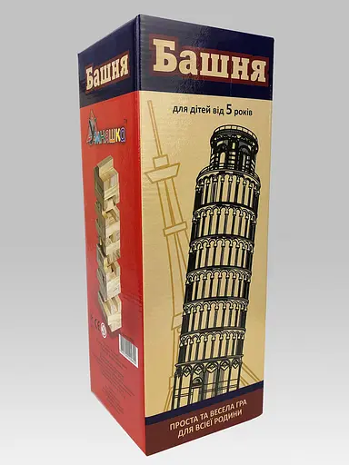 Настільна гра "Вежа" УМНЯШКА 20060 дерев'яна, 44 бруска - фото 2