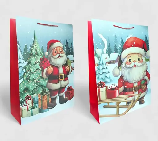 Подарунковий пакет "Санта" 40х55х15см, набір з 2-х штук bl2502-214