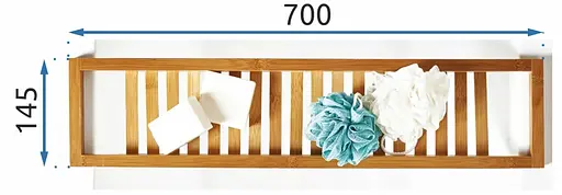 Полка для ванны Rea 391078A бамбуковая HOM-09064, Дуб - фото 2