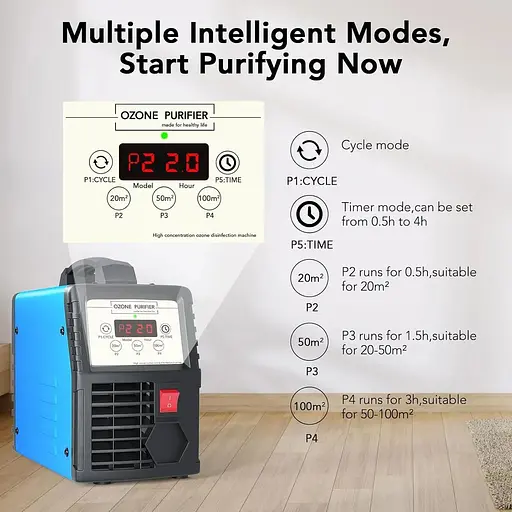 Профессиональный очиститель воздуха FELLAT, 10000 мг/г с таймером для дома, гаража, дворов - фото 2