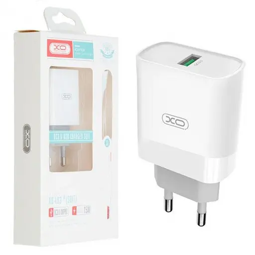 Сетевое зарядное устройство XO L63 15W FAST EU QC3.0 charger with apple cable Белый - фото 2