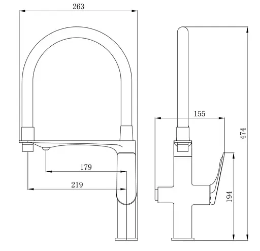 Смеситель для кухни Qtap Vlasta New с гибким изливом с подключением для питьевой воды QTVLA364GMB45649 - фото 9