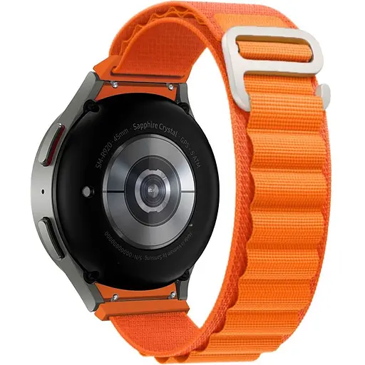 Ремінець для Samsung Galaxy Watch FE - помаранчевий Watchbands Cloth Wave ширина кріплення 20мм нейлоновий (FEWB90612351) - фото 1