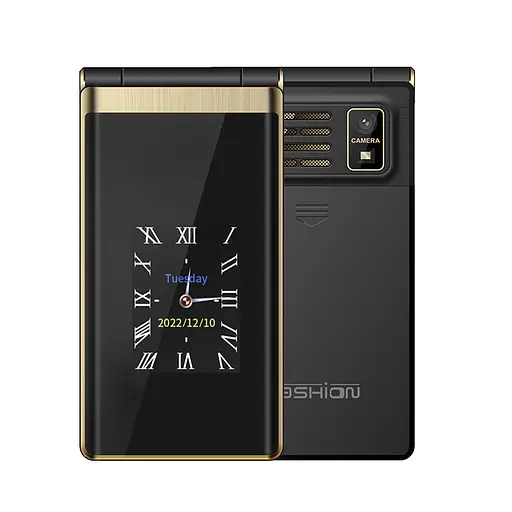 Телефон Tkexun M1 Yeemi M1 gold Dual display - фото 1