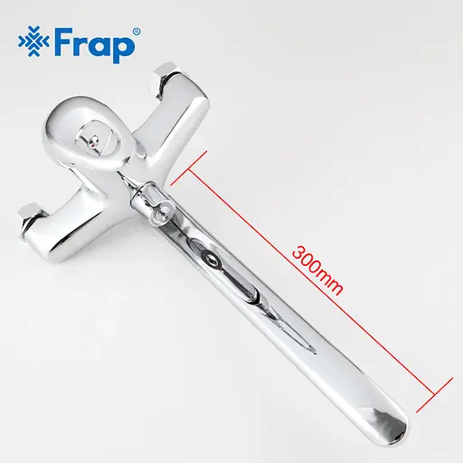 F2203 Змішувач для ванни довгий пл. вигнутий гусак Ø40 Frap 1/10 Хром - фото 4