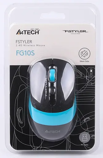 Беспроводная мышь A4Tech Fstyler FG10S Wireless Black/Blue (FG10S (Blue)) - фото 6