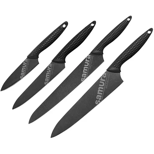Набор из 4-х кухонных ножей Samura Golf Stonewash (SG-0240B)