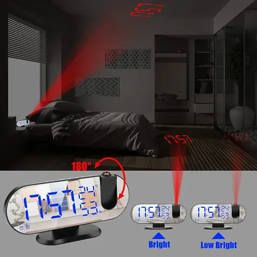 Цифровий проєкційний будильник JTX-018 - фото 2