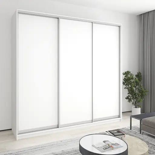 Шкаф-купе трехдверный MebelStar Комбо AL 3ДСП 250x45x240 см Аляска белый (MBS-2029)