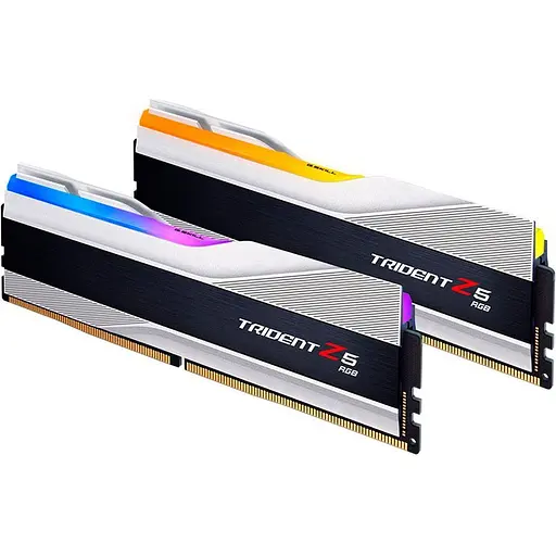 Модуль пам'яті DDR5 G.Skill Trident Z5 RGB 2x32GB 6400MHz Metallic Silver (F5-6400J3239G32GX2-TZ5RS) [102613]