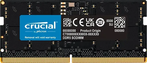 Модуль пам'яті Micron DDR5 16GB 4800MHz SoDIMM (CT16G48C40S5) - фото 1