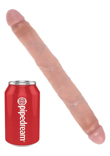 Двухсторонний фаллоимитатор King Cock Slim Double 30 см телесный - фото 3