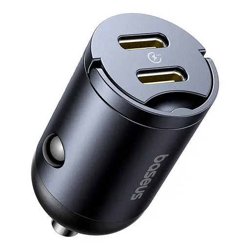 Адаптер автомобильный Baseus Tiny Star Mini Car Charger 2Type-C, 30W/3A, PD/QC| - фото 1
